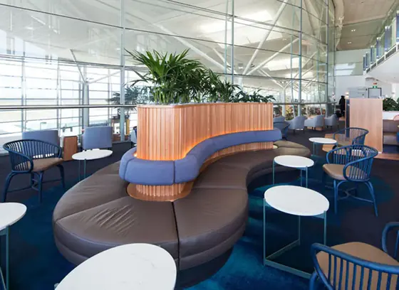 Qantas Business Lounge — joinery by Kore Joinery